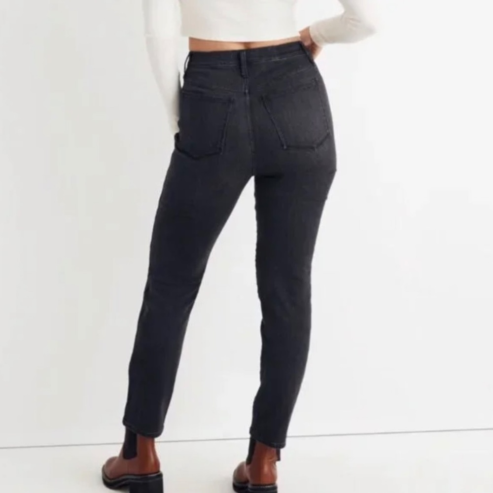 Madewell Slim Straight Leg in black "Richgrove Wash" Size 28 Tall - Picture 4 of 15